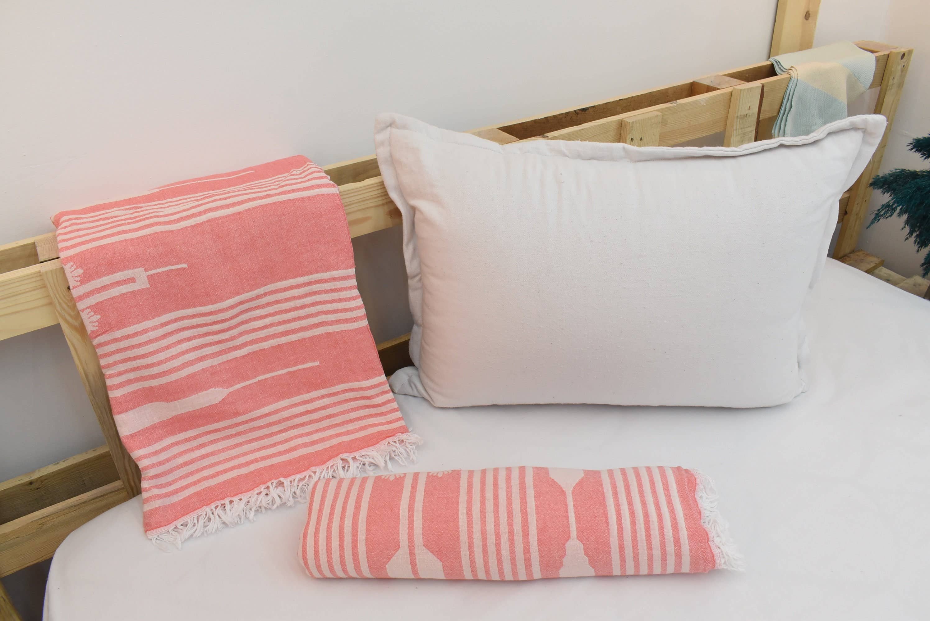 Organic Turkish Towels - Wholesale Picnic Blanket - PINK Beach Blanket, Versatile Picnic Cover6