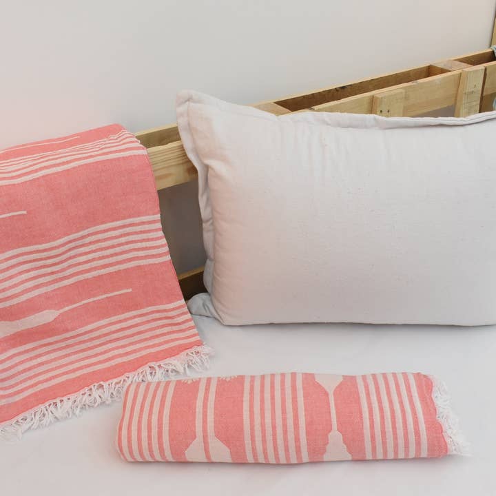Organic Turkish Towels - Wholesale Picnic Blanket - PINK Beach Blanket, Versatile Picnic Cover6