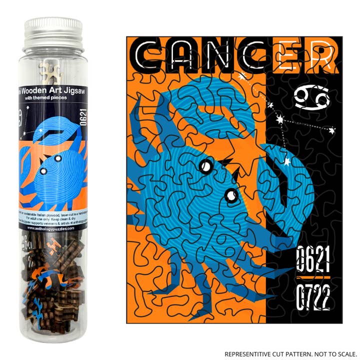 Zodiac Cancer - Mini Wooden Jigsaw for wholesale by Anthology Puzzles