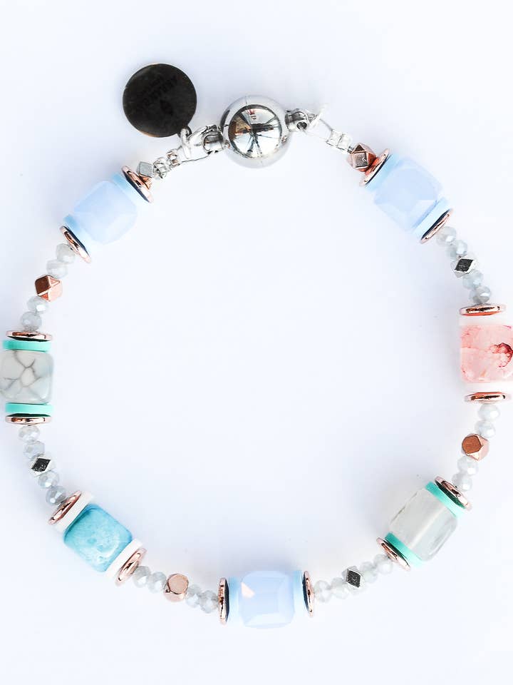 Glass Twist pastel Bracelet for wholesale by Arran Bay