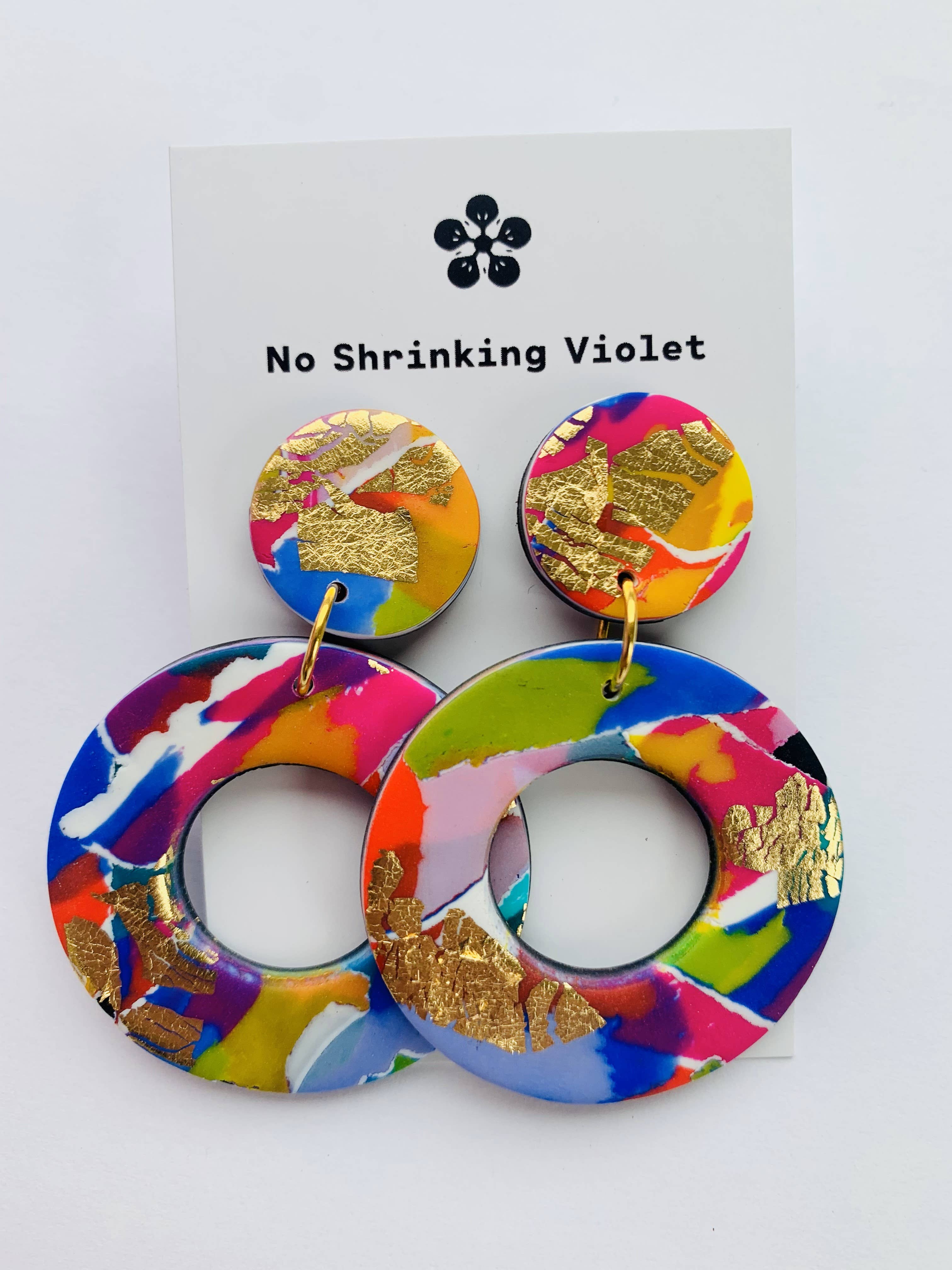 No Shrinking Violet - Wholesale Dangle Earrings - 80s - Large Earring1