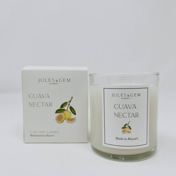 Jules + Gem Hawaii – wholesale Jar/filled candle – Guava Nectar 7 oz Candle