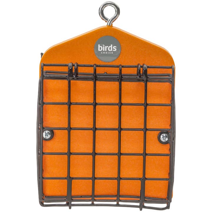 Birds Choice - Wholesale Bird Feeder - Suet Feeder for Two Cakes in Orange Recycled Plastic1