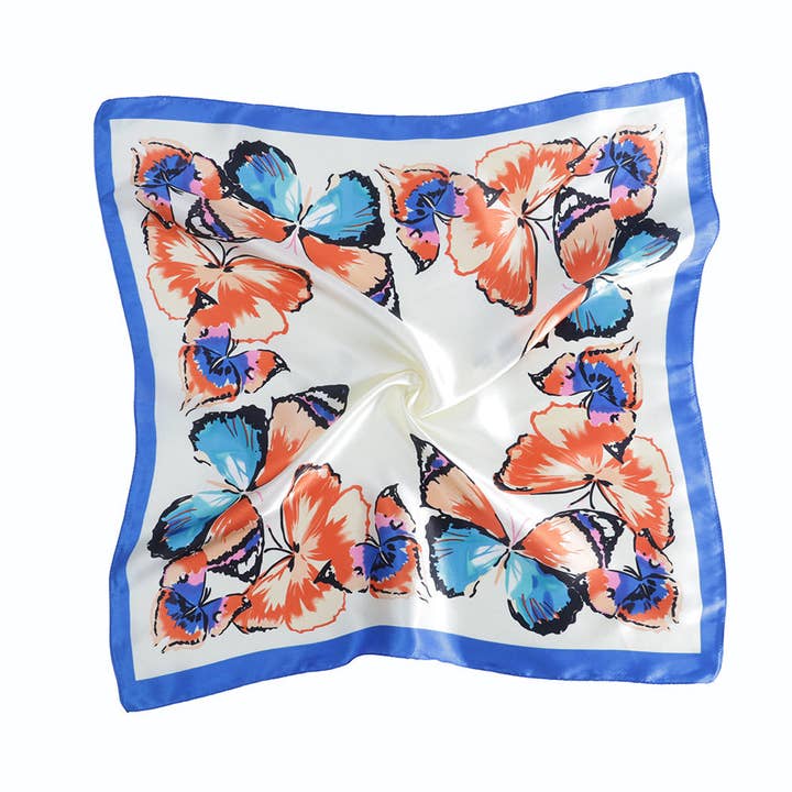 Funkyrel® Atzbranding Limited - Wholesale Scarf – Women's - Scarvii - Butterfly Pattern Silk-like Scarf3