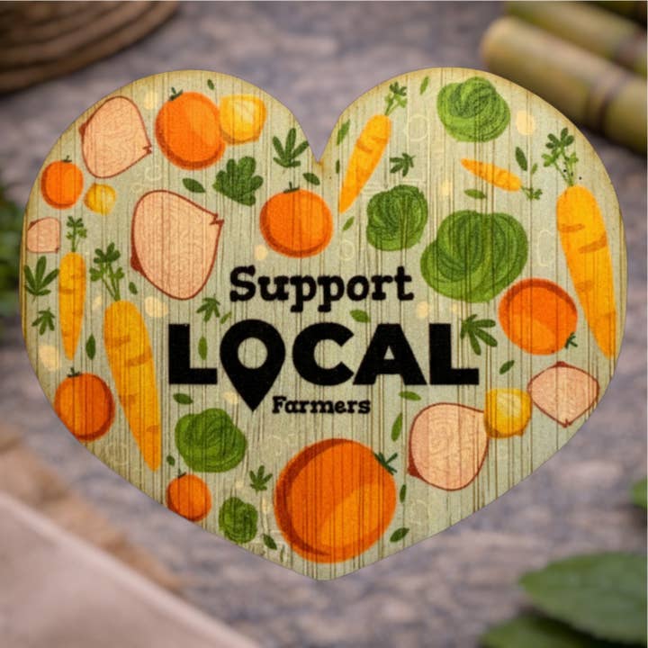 Støt lokale landmænd Bæredygtigt bambusklistermærke for engroshandel hos Bamboo Wood Stickers