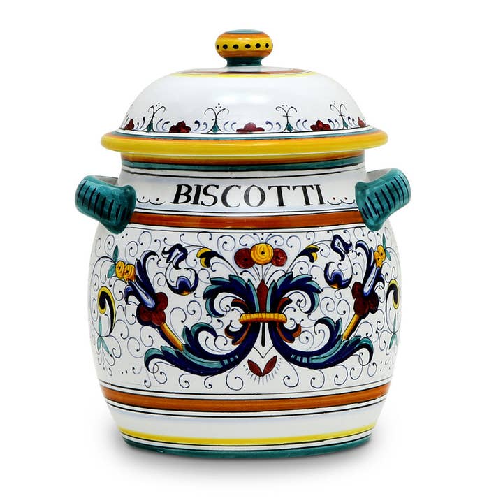 Artistica - Deruta of Italy - Wholesale Cookie Jar - RICCO DERUTA Deluxe: Traditional Biscotti Jar