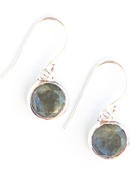 Orecchini in argento sterling riflettente - Labradorite per la vendita all'ingrosso da parte di Fair Anita