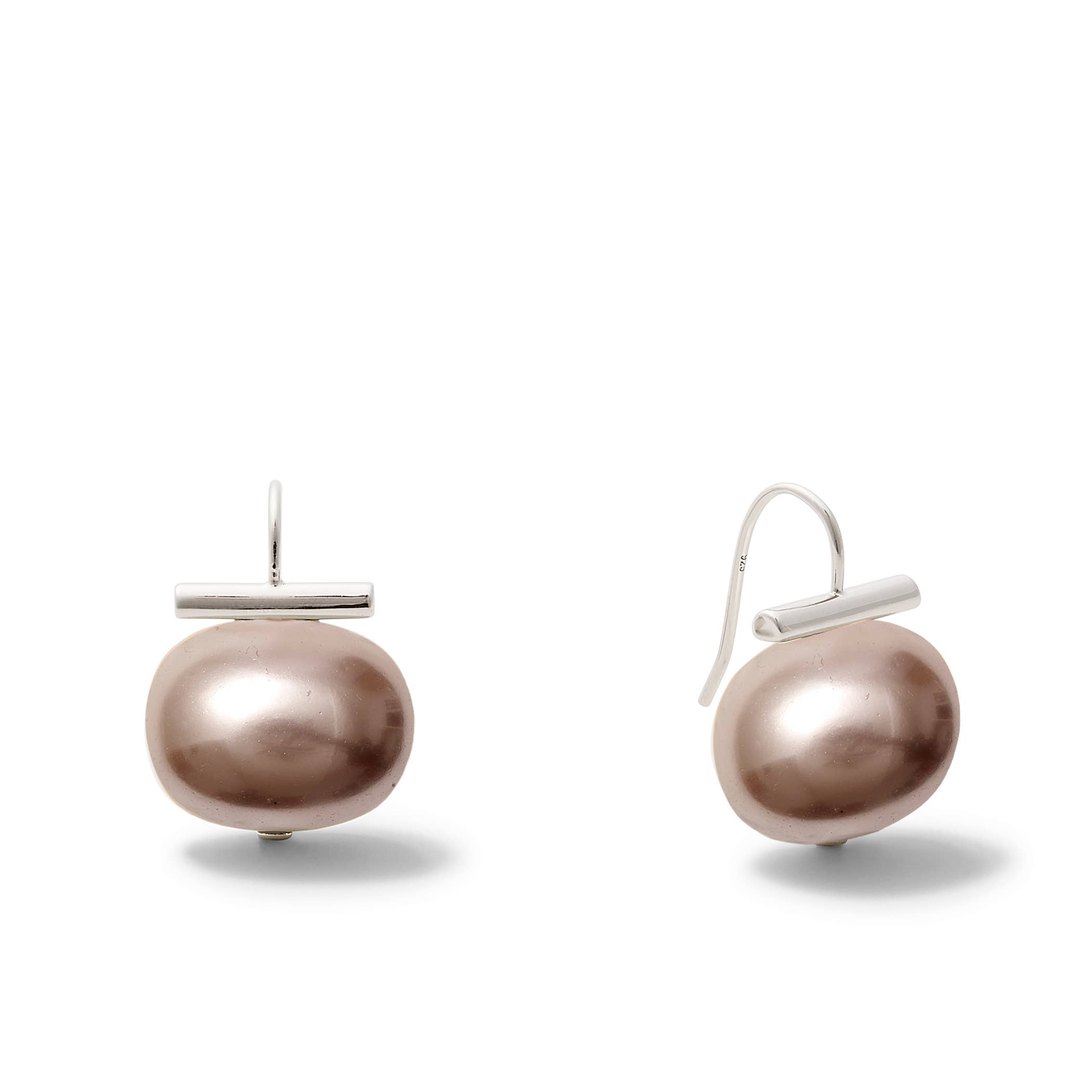 CC & Co by Catherine Canino - Wholesale Dangle Earrings - Statement Making Large Pebble Pearls ~ Sterling Silver1