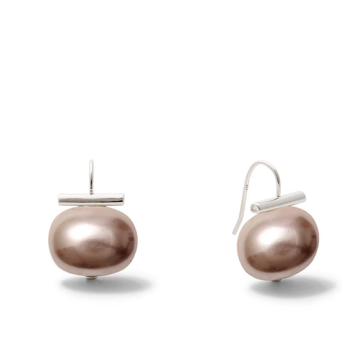 CC & Co by Catherine Canino - Vente Boucles d'oreilles pendantes - Grandes perles en galets qui font sensation ~ Argent sterling1