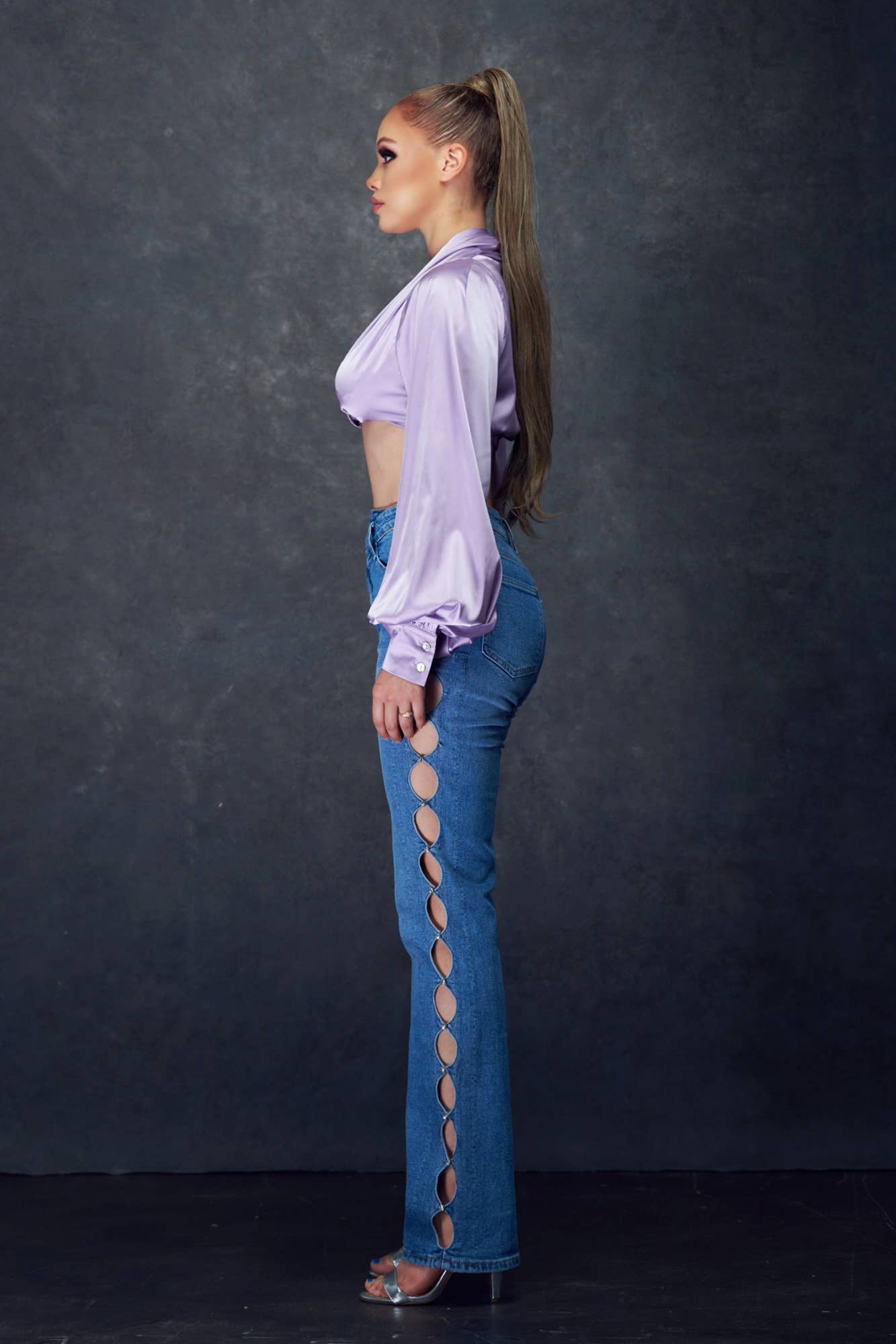 WFFS - Wholesale Blouse - Women's - Satin Crop Top4