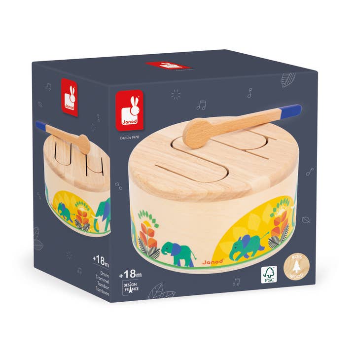 Janod - Wholesale Musical Toy - Kids & Baby - GIOIA | DRUM | MUSICAL INSTRUMENT | EARLY DEVELOPMENT
