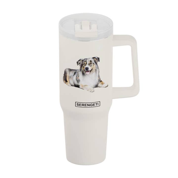 40oz Australian Shepherd Tumbler - 3D Printed - Insulated for wholesale by E&S Pets