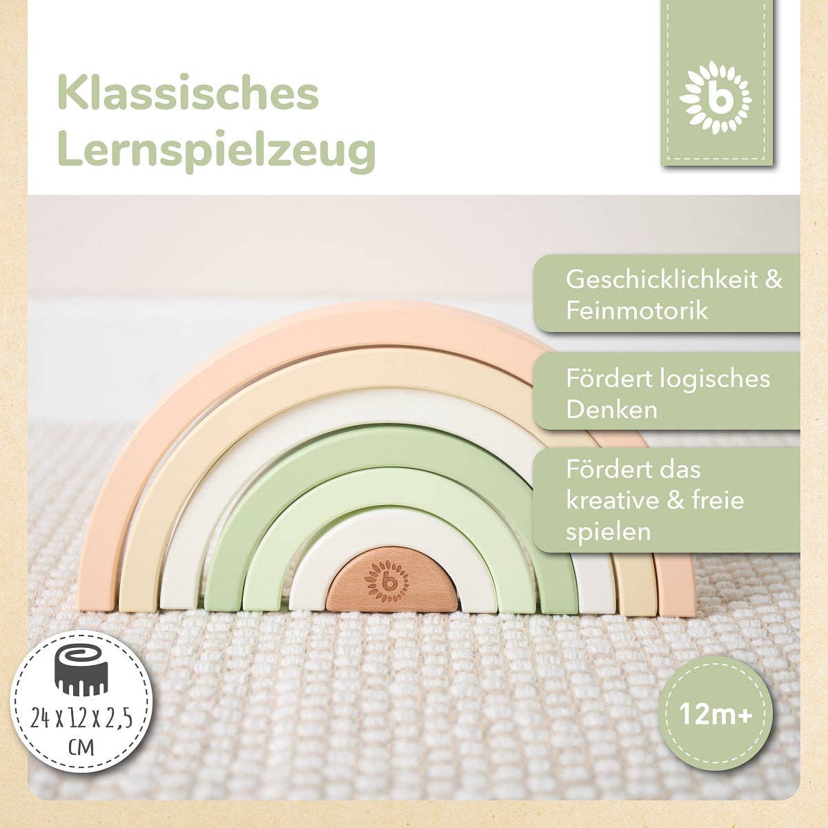 Bieco Spielwaren - Wholesale Wood Toy - Kids - RAINBOW BUNNY FINE FSC®3