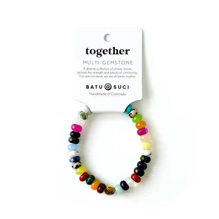 Batu Suci Handmade Jewelry & Aromatherapy - Wholesale Beaded Bracelet - Together Rondelle Bracelet | Multi-Gemstone Bracelet