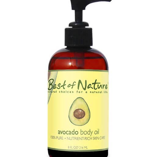 Huile corporelle à l'avocat riche en nutriments pour peau sèche et eczéma, 8 oz pour la vente par Best of Nature