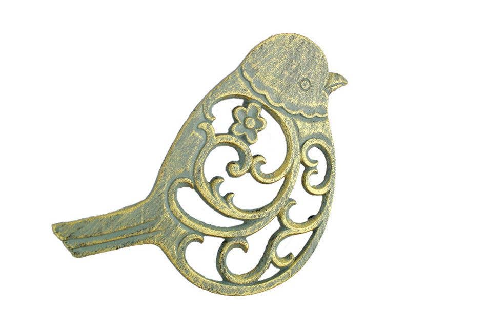Hampton Ironworks - Wholesale Trivet - Antique Seaworn Bronze Cast Iron Bird Trivet 8"1