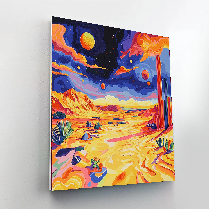 Artistry Rack - Wholesale DIY Craft Kit - Dali Inspired Surreal Desert Dreams - DIY Painting By Numbers Kit1
