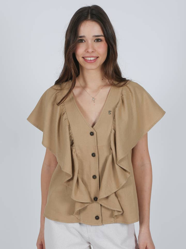 Beige Bluse für den Großhandel von Solera