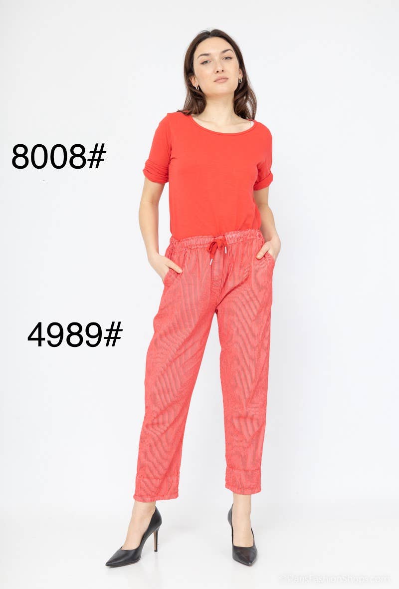 LINEN & COTTON HOUSE - Wholesale T-shirt (Zonder tekening) - Dames - 8008 basic katoenen T-shirt31