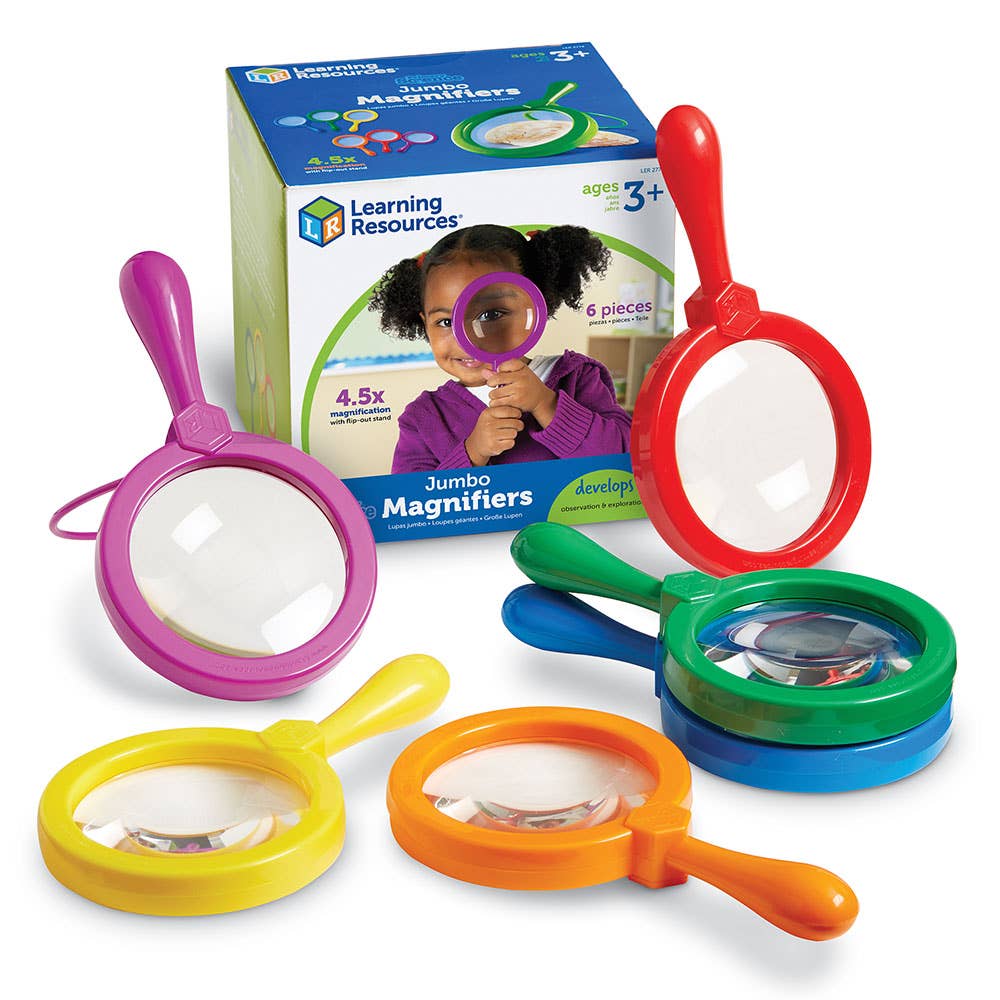 Learning Resources - Wholesale Toy Set - Kids - Primary Science™ Jumbo Magnifiers, Set of 6 (without stand)6