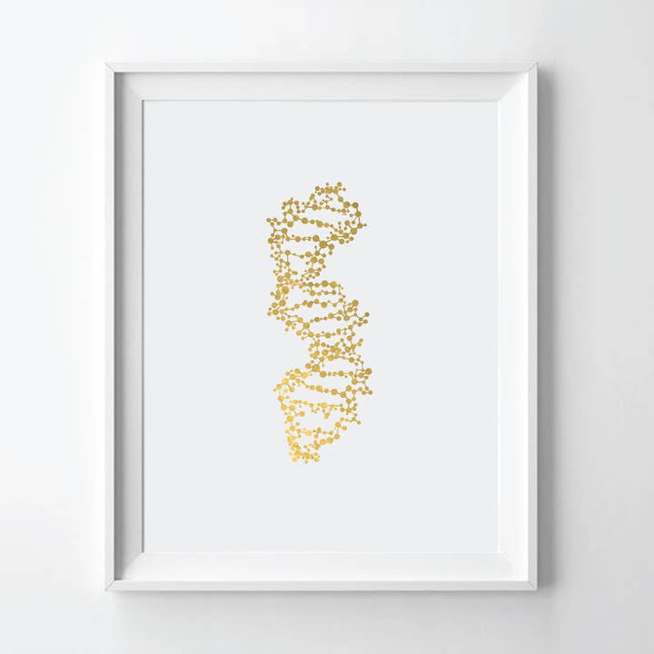 Impression d'art sur molécule d'or DNA I pour la vente par Uyeno Miyoshi