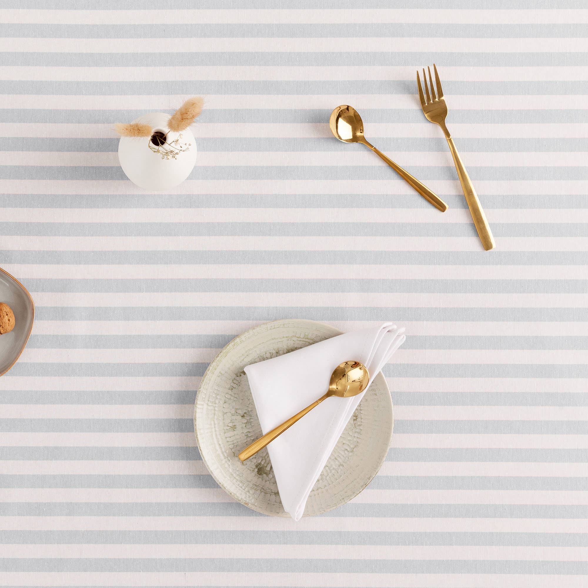 GAMUSI - Wholesale Tablecloth - Stain-resistant cotton tablecloth fabric feel stripes ALMA17