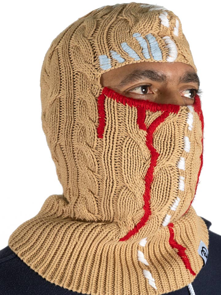 F050 Sheisty 101 Knit Mask - Khaki for wholesale by Makobi