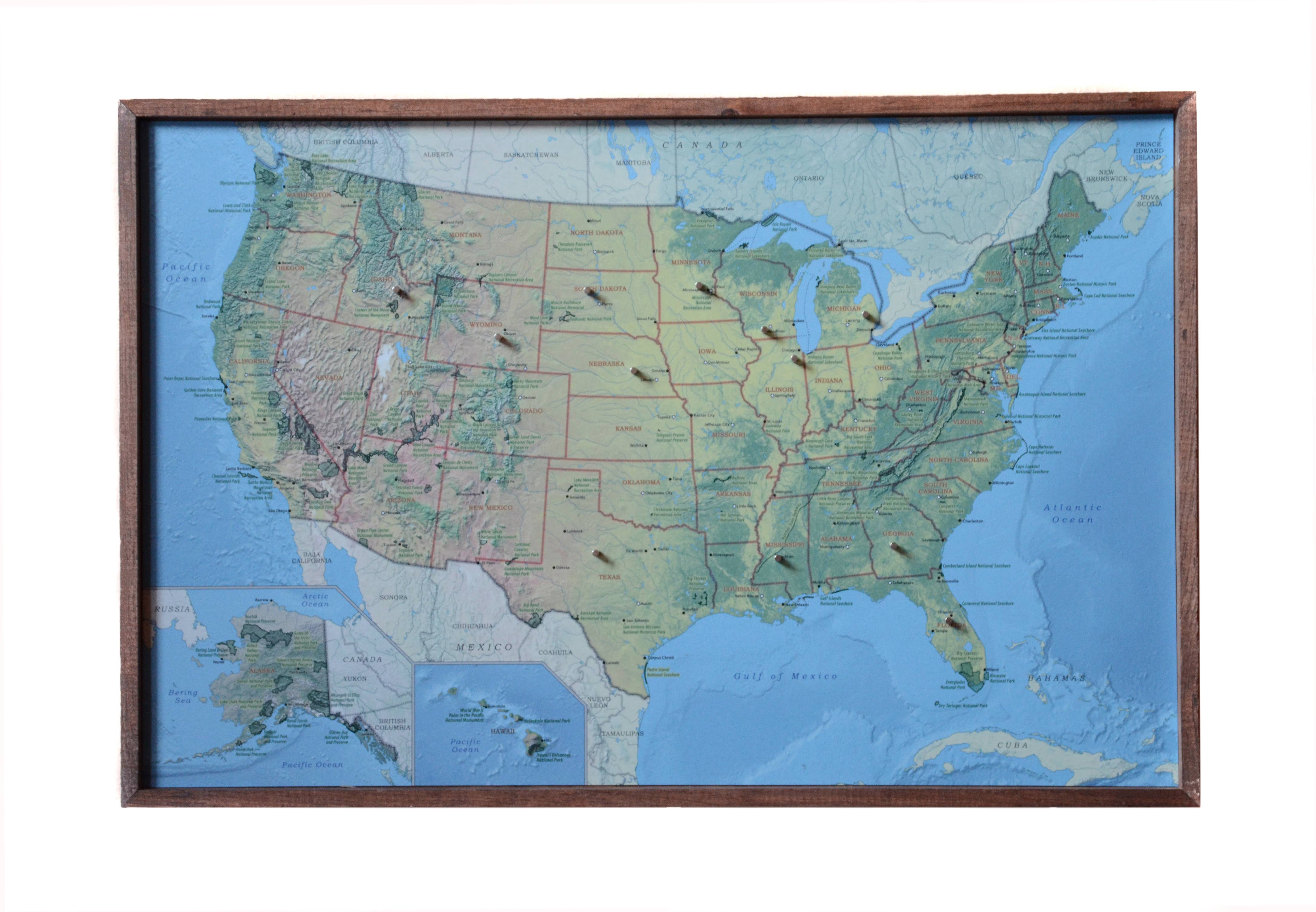 Driftless Studios - Wholesale Map - 24x16 National Park USA Map - SM0071