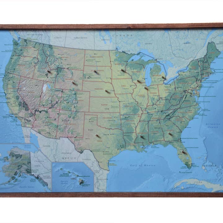 Driftless Studios - Wholesale Map - 24x16 National Park USA Map - SM0071