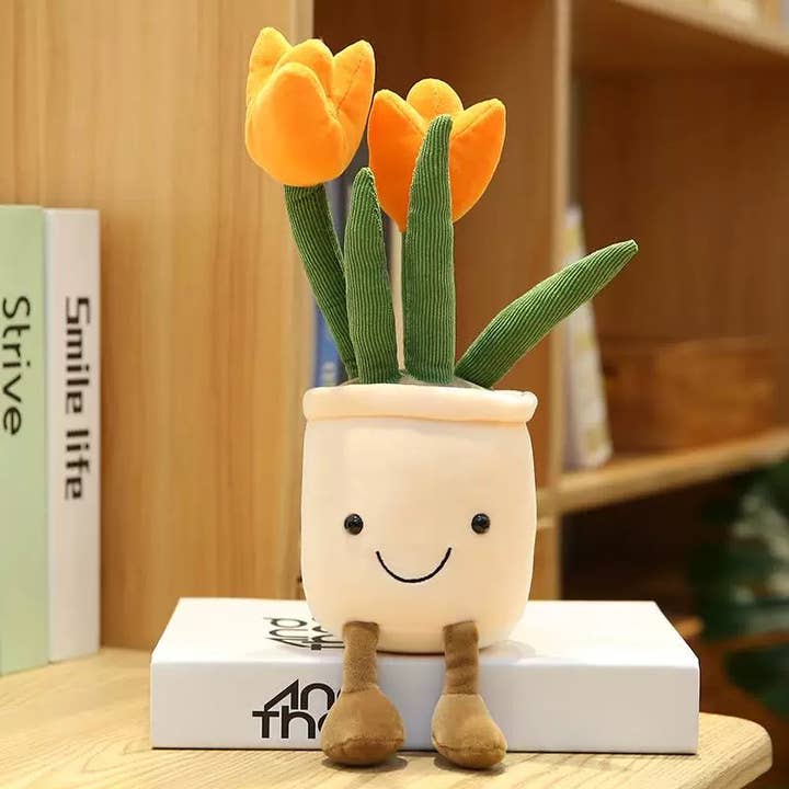12" Smiling Tulip Plush - Home/Office Decoration for wholesale by Sinomd Canada