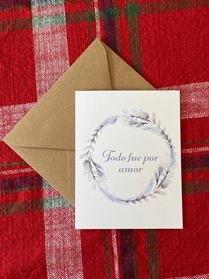 Spanish Christmas Card | Todo fue por amor for wholesale by The Butter and Honey Co.