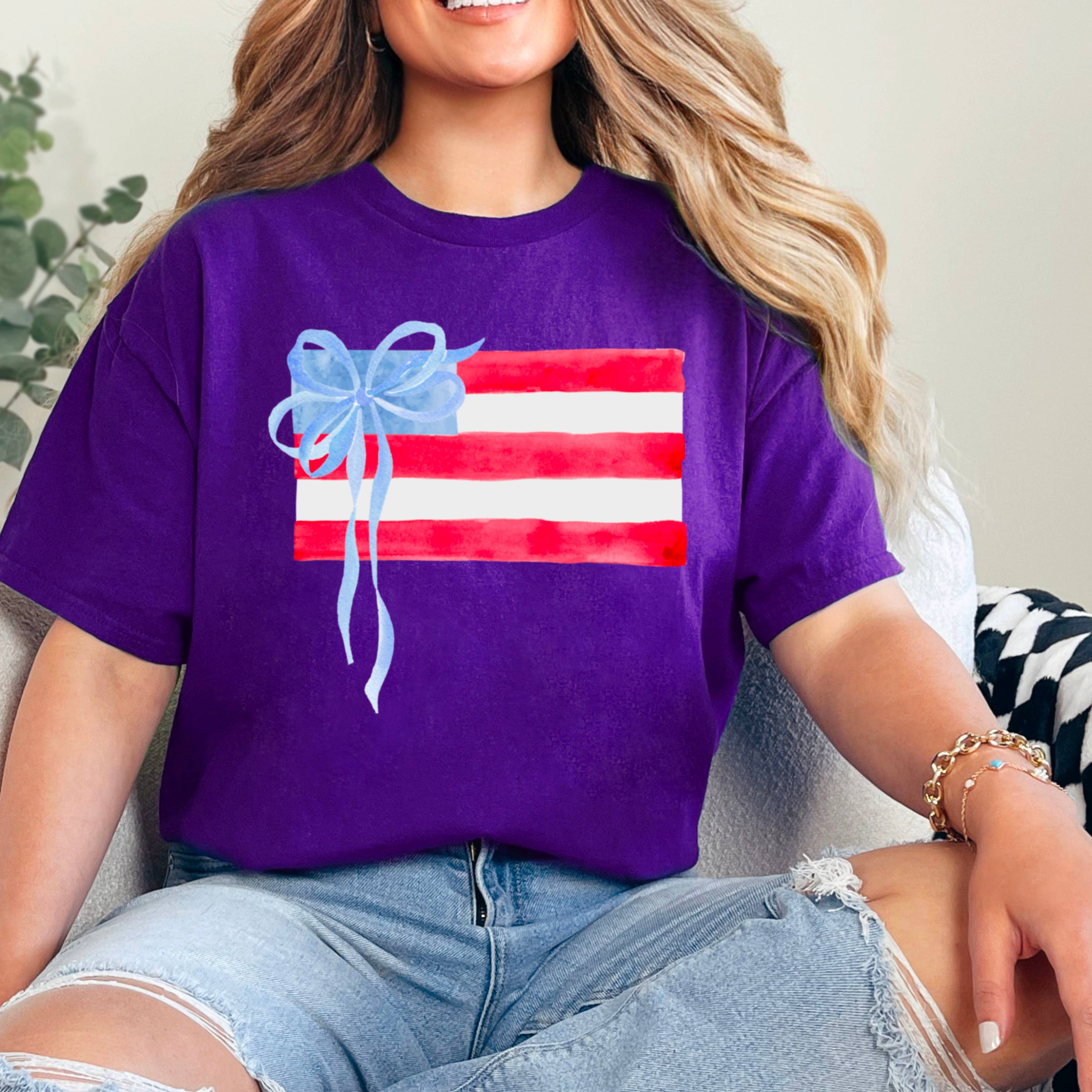 Shoppe SHC – wholesale T-shirt (graphic) – women's – Coquette American Flag | July 4th Graphic Tee | Gildan14