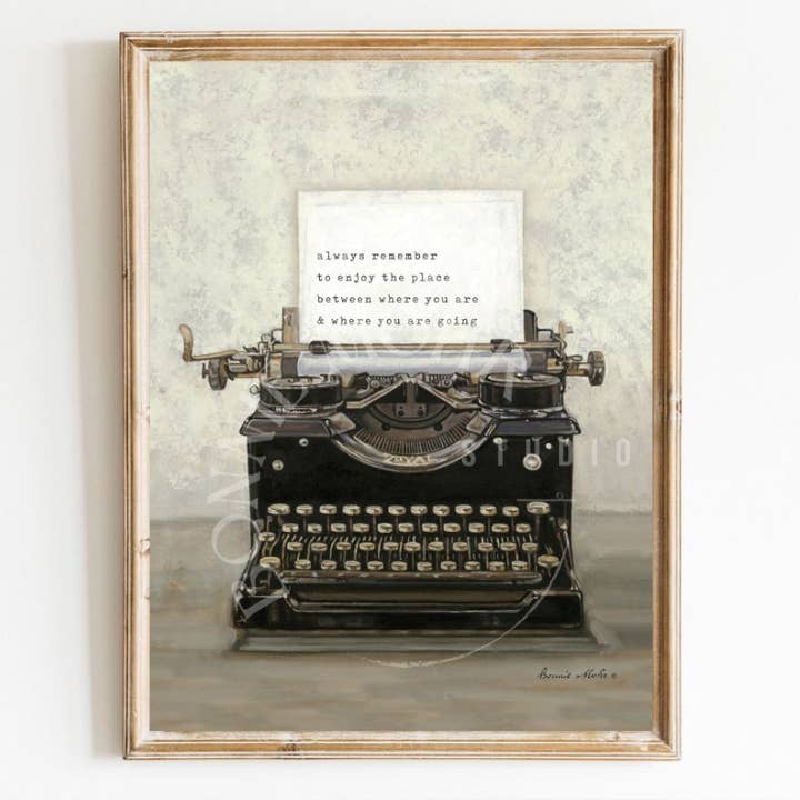 Bonnie Mohr Studio - Wholesale Art Print - Memo Vintage Typewriter Art Print