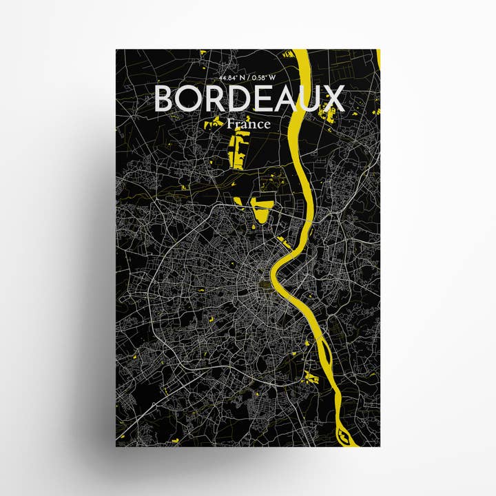 Bordeaux City Map Poster for wholesale by OurPoster.com