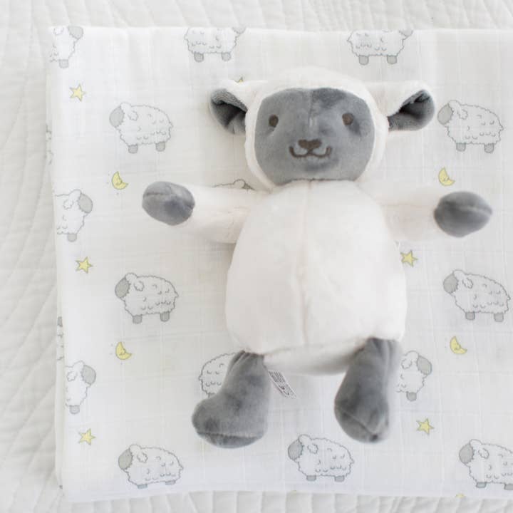 SwaddleDesigns - Vente Ensemble de langes – bébé - Couvertures à langer en mousseline, lot de 3, Little Lambs Goodnight7