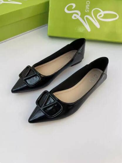 Whisper Mint - Wholesale Flats – Women’s - Pointed Toe Flats Low Heel Commuter Shoes with V-Buckle 2