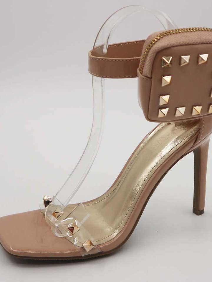 Mars Sky Shoes Wholesale - Wholesale High Heels - Women's - Anne Michelle EVERMORE-35 Studded Ankle Pocket Sandals-22.65