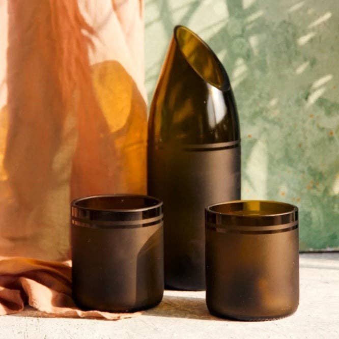 Upcycled Glass Cairo Time Jug / Vase for wholesale by Dandarah (Ships from Canada)