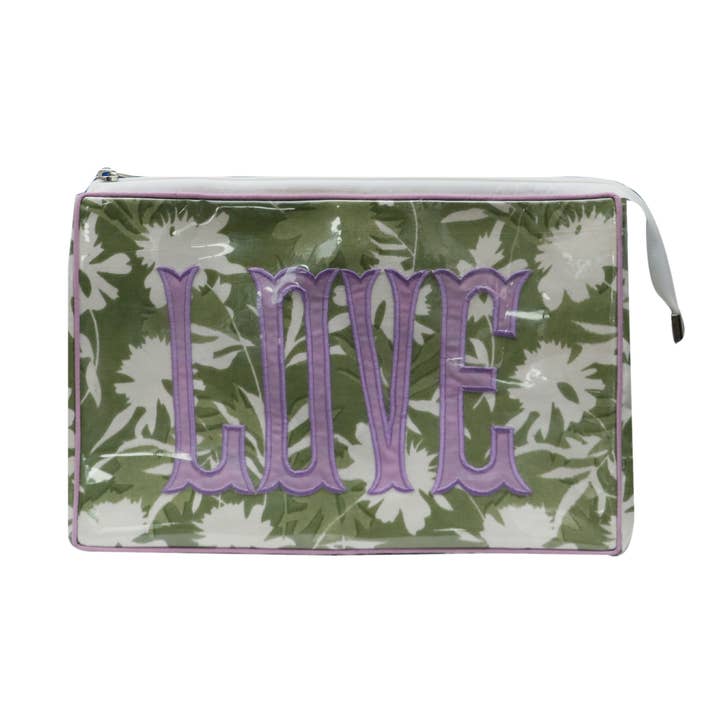 Green and purple cosmetic bag BP 64 - 5266- Purple for wholesale by Tiana Designs