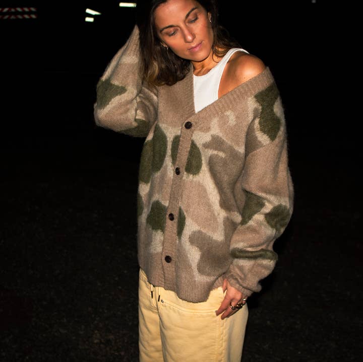 Good Days - Wholesale Cardigan - Men's - Camo Mohair Cardigan0