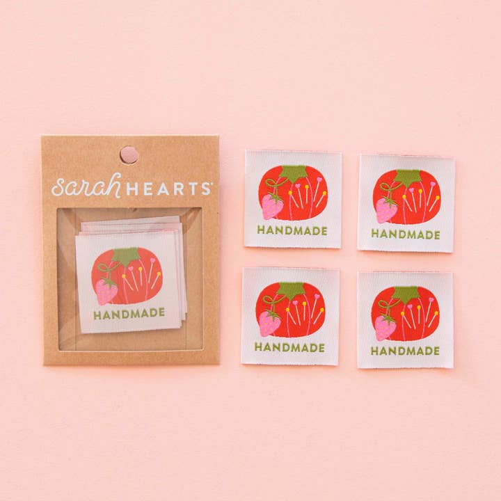 Sarah Hearts - Wholesale Craft Sewing Kit - Tomato Pin Cushion Handmade Large Sewing Labels
