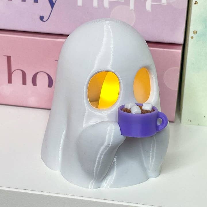 LED spirit with cocoa and ear warmer | Cocoa spirit | suitable for LED tealight for wholesale by Der Krämer Factory