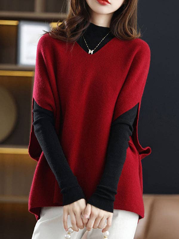 Plush Looks – wholesale Väst - Dam – Avslappnad ärmlös lös enfärgad V-ringad västtopp10