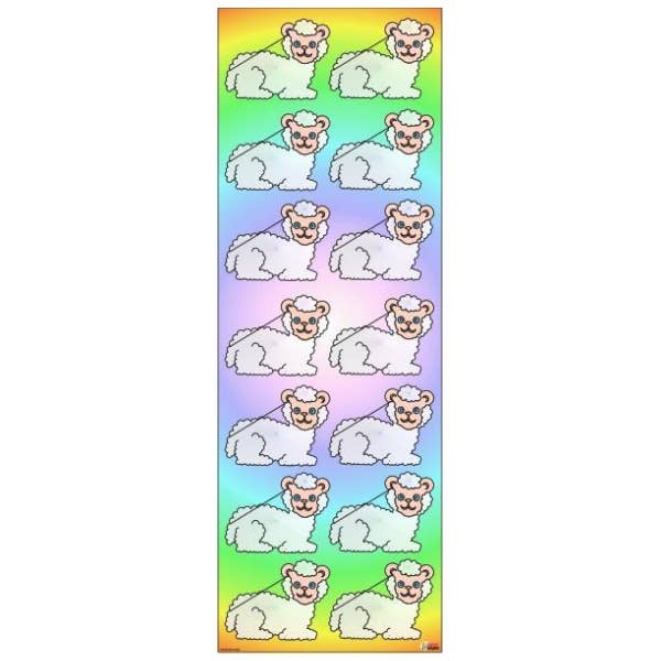 Autocollants découpés en forme de mouton agneau coloré 18-29b pour la vente par IncentoMagic