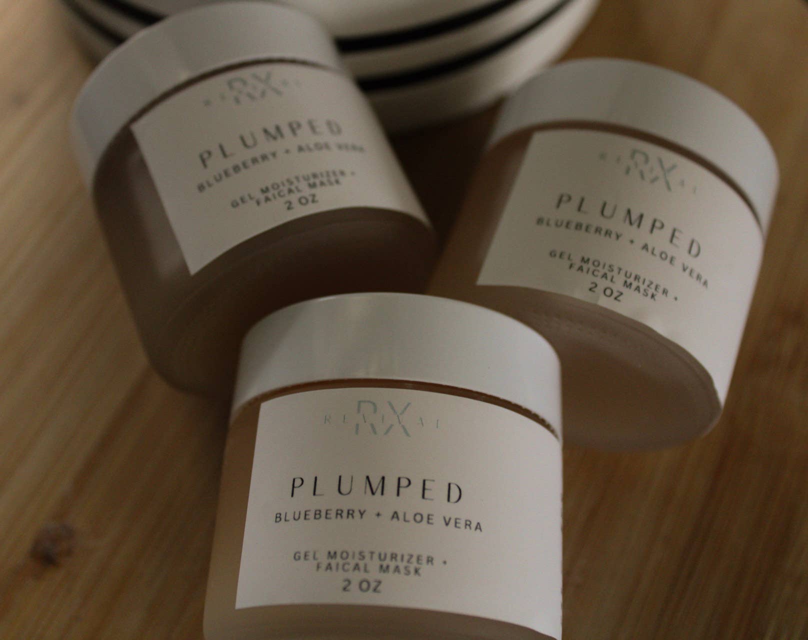 revival rx - Wholesale Facial Moisturizer - PLUMPED: blueberry aloe gel moisturizer + mask2