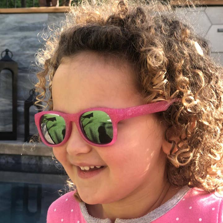 Roshambo Eyewear - Wholesale Sunglasses - Kids - Pink Glitter Sunglasses4