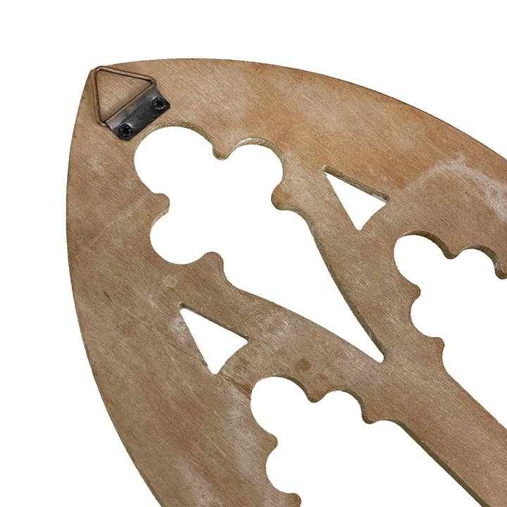 Zeckos - Wholesale Wall Accent - Set of 2 Washed Wood Gothic Arch Window Frame Wall Hangings 22