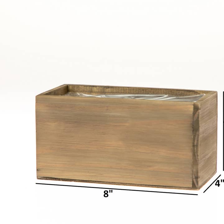 UNIMIX FLORAL - Wholesale Planter Box - Wood Planters/Containers/Boxes Floral Plant 8"x4"0