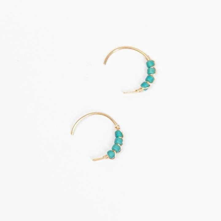 Créoles à perles Moab Western en or 14 carats pour la vente par Forai