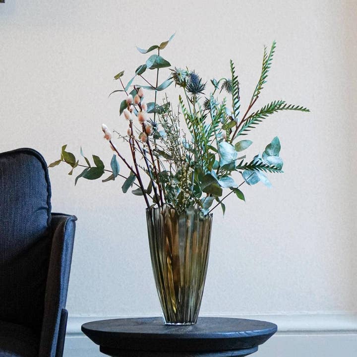 Vaso in vetro increspato, 14,5 - 20,5 cm di diametro per la vendita all'ingrosso da parte di Ivyline International